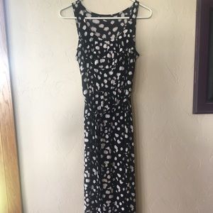 Black and white floor length dress